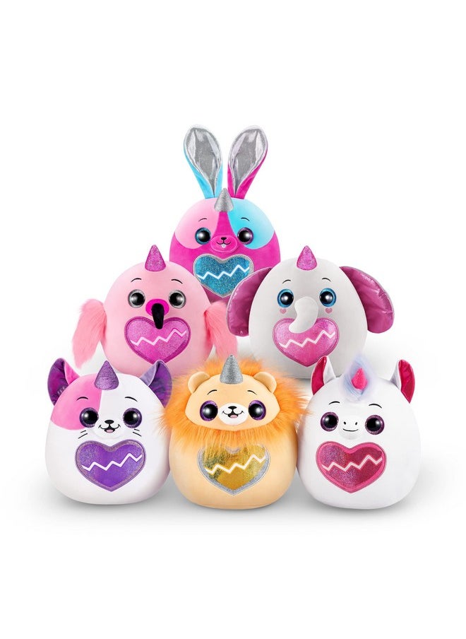 Rainbocorns Eggzania Surprise Mania Series 1 (Elephant) by ZURU, Collectible Plush Stuffed Animal, Surprise Eggs, 5 Mini Eggs, Stickers, DIY Jewelry, Slime, Ages 3+ for Girls, Children