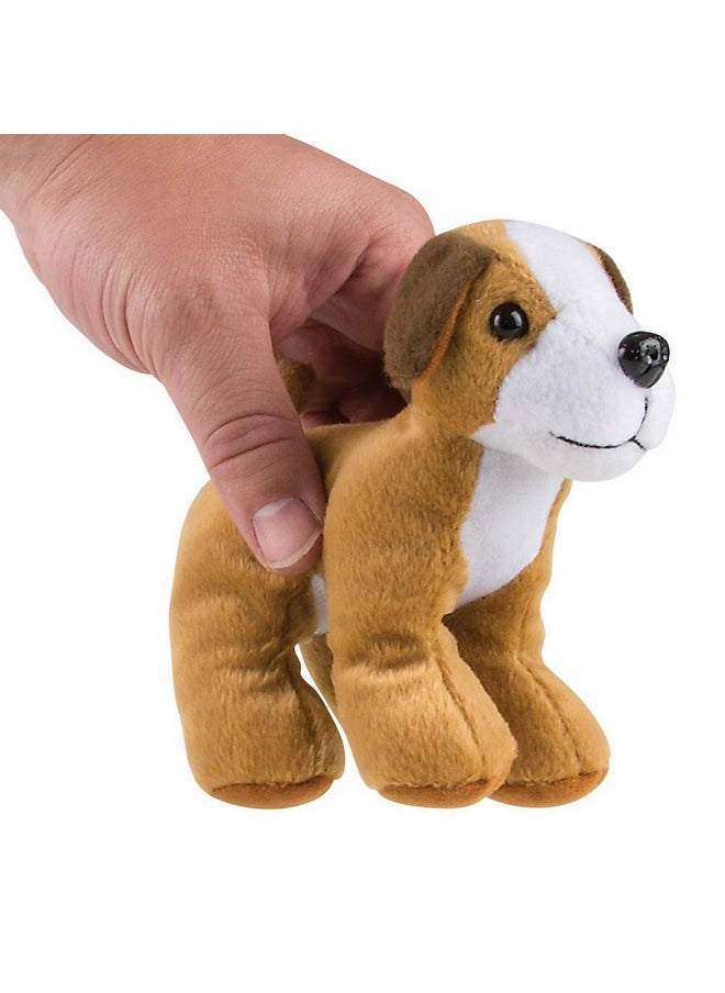 Bedwina Plush Puppy Dogs - (Pack of 12) 6 Inches Tall Stuffed Animals Bulk Assorted Puppies and Cute Stuffed Plushed Dog Puppies Assortment, Stocking Stuffers