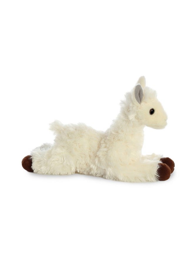 Aurora® Adorable Mini Flopsie™ Llama Stuffed Animal - Playful Ease - Timeless Companions - White 8 Inches