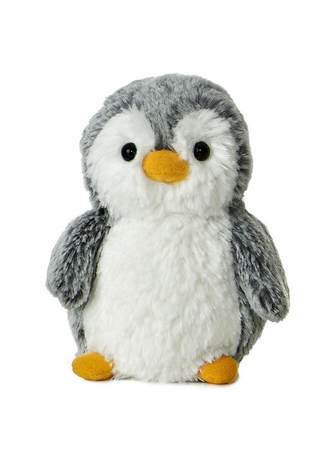 Aurora® Playful Pompom Penguin™ Mini Stuffed Animal - Vibrant Companions - Endless Fun - Gray 6 Inches