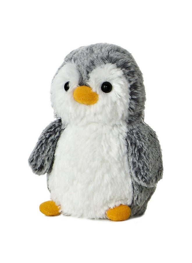 Aurora® Playful Pompom Penguin™ Mini Stuffed Animal - Vibrant Companions - Endless Fun - Gray 6 Inches