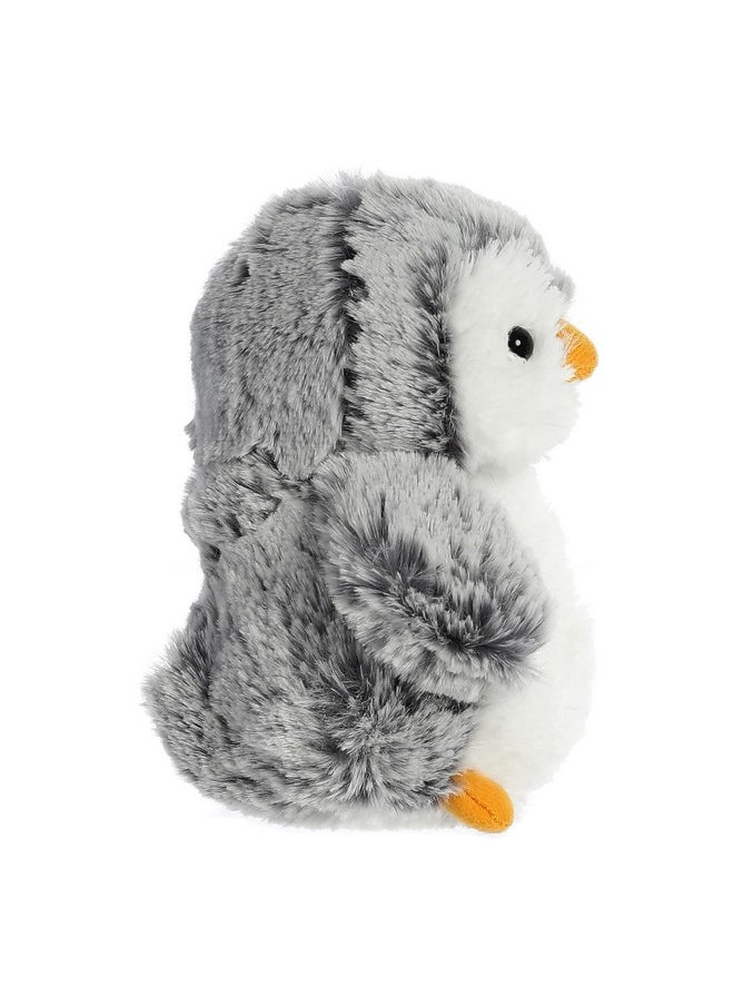 Aurora® Playful Pompom Penguin™ Mini Stuffed Animal - Vibrant Companions - Endless Fun - Gray 6 Inches