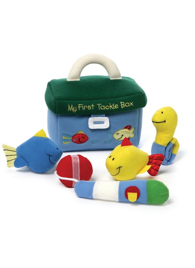 GUND Baby Play Soft Collection, My First Tackle Box 5-Piece Plush Playset with Rattle, Squeaker and Crinkle Plush Toys, Sensory Toy for Babies and Newborns, 8”