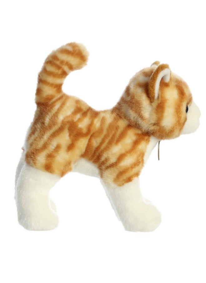 Aurora® Realistic Miyoni® Orange Tabby Cat Stuffed Animal - Lifelike Detail - Cherished Companionship - Orange 10 Inches