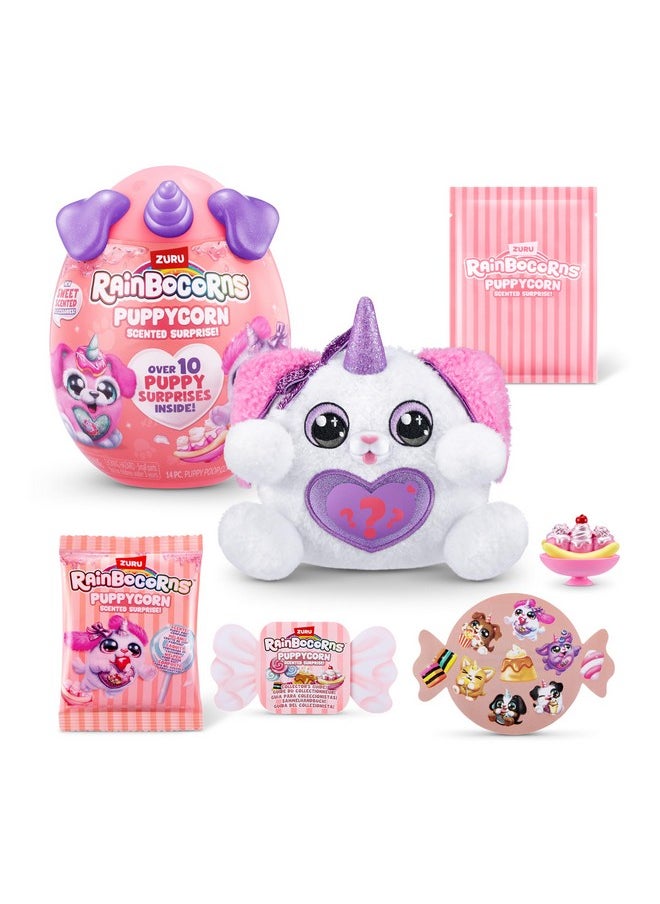Rainbocorns Puppycorn Poodle Scent Surprise - Surprise Unboxing Soft Toy, Scented Puppy Plush for Girls by ZURU