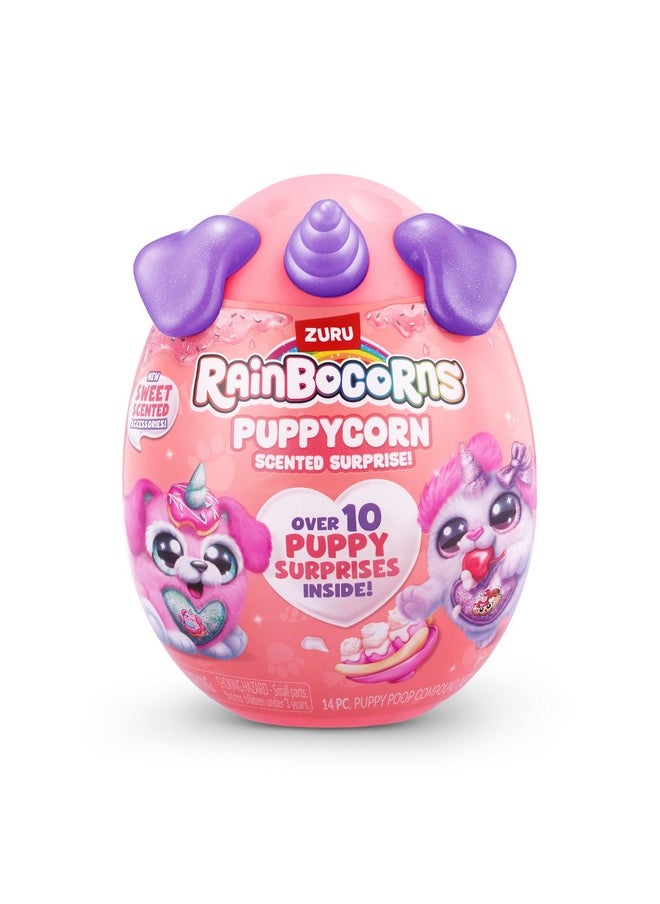 Rainbocorns Puppycorn Poodle Scent Surprise - Surprise Unboxing Soft Toy, Scented Puppy Plush for Girls by ZURU