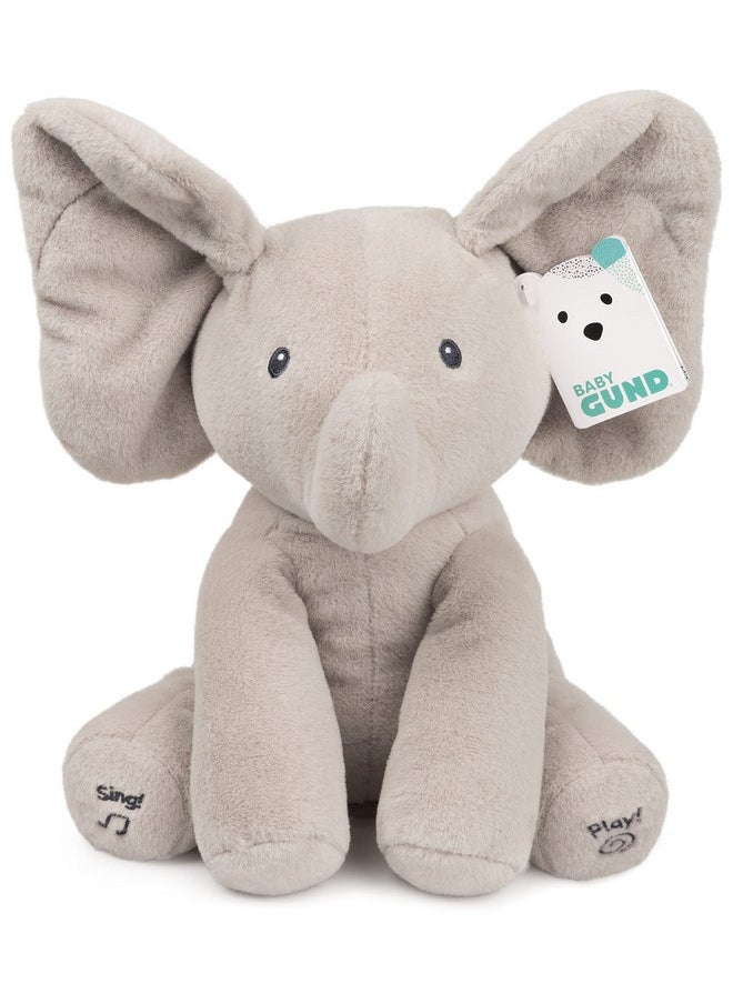 Baby GUND Animated Flappy the Elephant Plush, Singing Stuffed Animal Baby Toy for Ages 0 and Up, Gray, 12