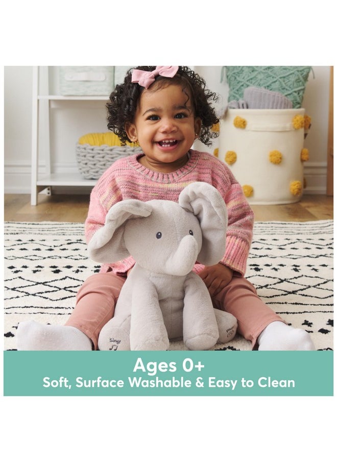 Baby GUND Animated Flappy the Elephant Plush, Singing Stuffed Animal Baby Toy for Ages 0 and Up, Gray, 12