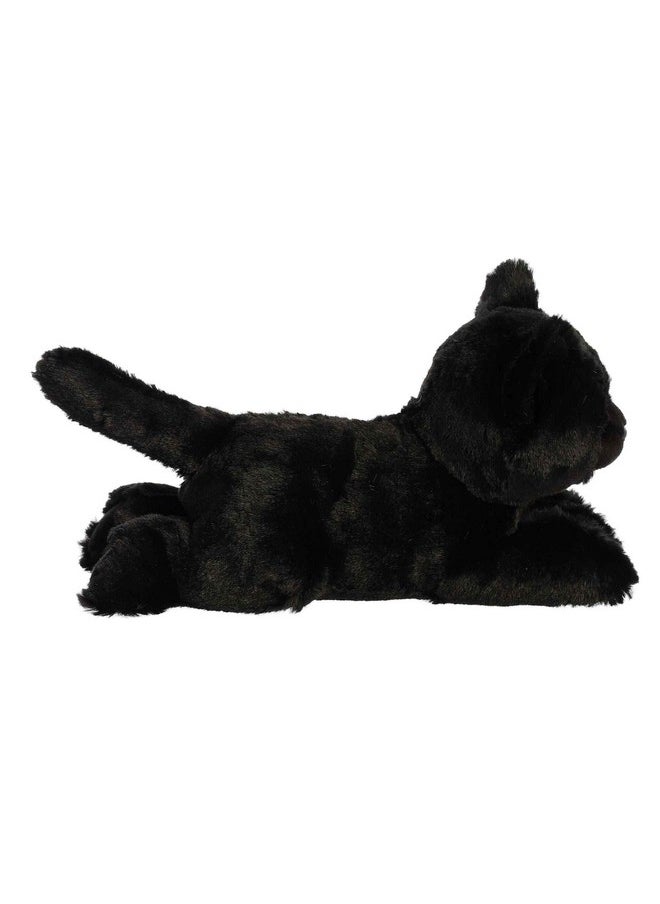 Aurora® Adorable Mini Flopsie™ Twilight Cat™ Stuffed Animal - Playful Ease - Timeless Companions - Black 8 Inches