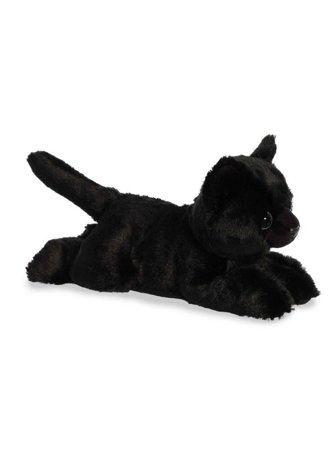 Aurora® Adorable Mini Flopsie™ Twilight Cat™ Stuffed Animal - Playful Ease - Timeless Companions - Black 8 Inches