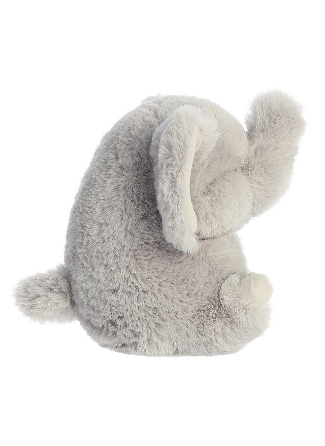 Aurora® Round Rolly Pet™ Trumpeter Elephant™ Stuffed Animal - Adorable Companions - On-The-Go Fun - Gray 5 Inches