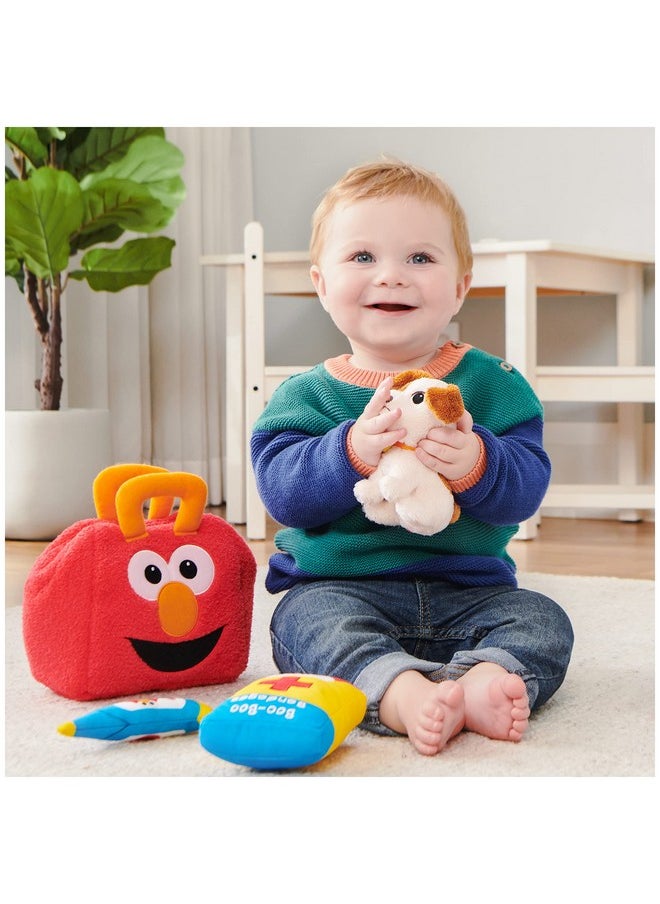GUND Sesame Street Official Furry Friends Forever Elmo & Tango Checkup Playset, Premium Plush Sensory Playset for Ages 1 & Up, Red, 8”
