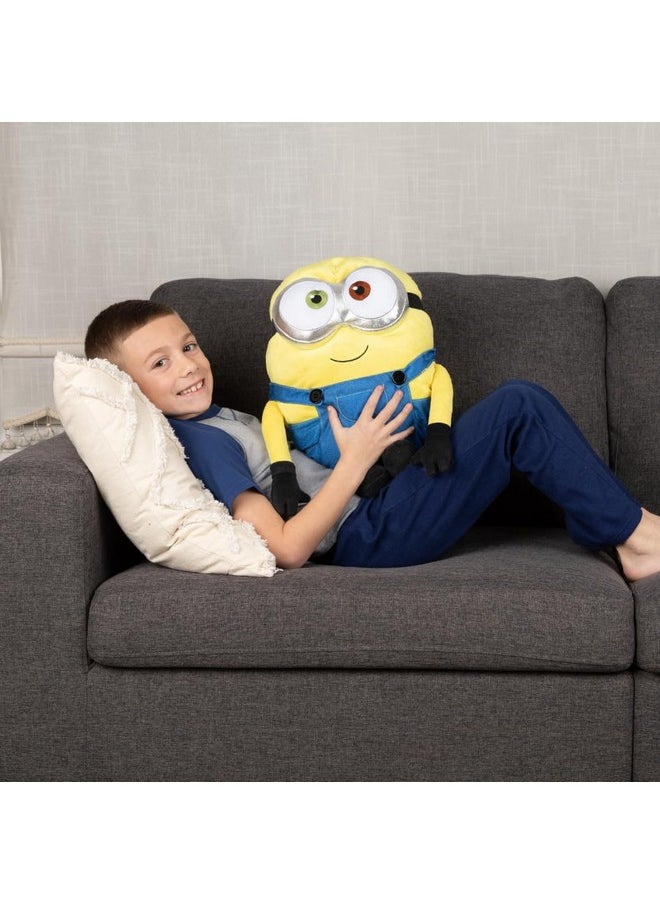 Franco Minions: The Rise of Gru, Bedding Super Soft Plush Bob Cuddle Pillow Buddy, (Official Minions Product)