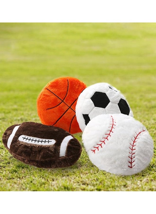14inch Fluffy Soccer Balls Plush Pillow,Soft Soccer Ball Stuffed Toys,Decorative Soccer & Football Pillow Cushion Throw Pillow,Football Plushies Plush Doll for Home Deco Kids Big Sports Toy Gift