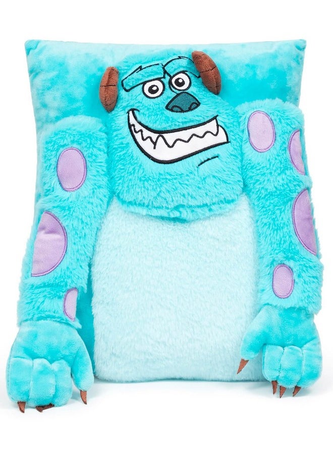 Jay Franco Disney Pixar Monsters Inc James Sullivan - Sully 3D Snuggle Plush Pillow - Super Soft Blue Pillow - Measures 15 Inches