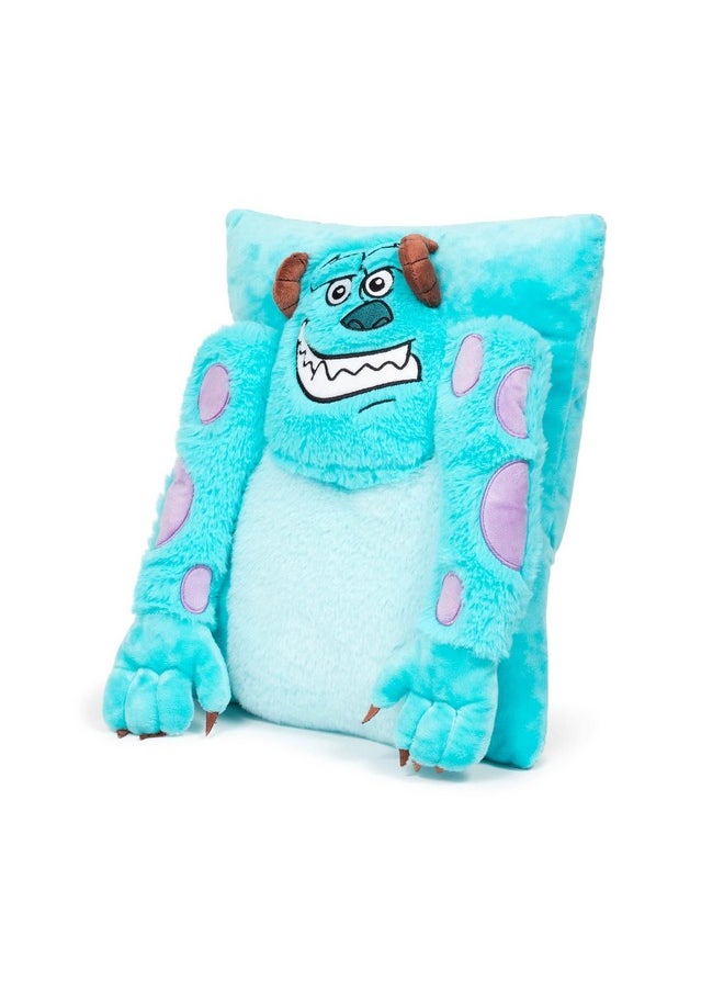 Jay Franco Disney Pixar Monsters Inc James Sullivan - Sully 3D Snuggle Plush Pillow - Super Soft Blue Pillow - Measures 15 Inches