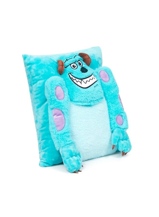 Jay Franco Disney Pixar Monsters Inc James Sullivan - Sully 3D Snuggle Plush Pillow - Super Soft Blue Pillow - Measures 15 Inches