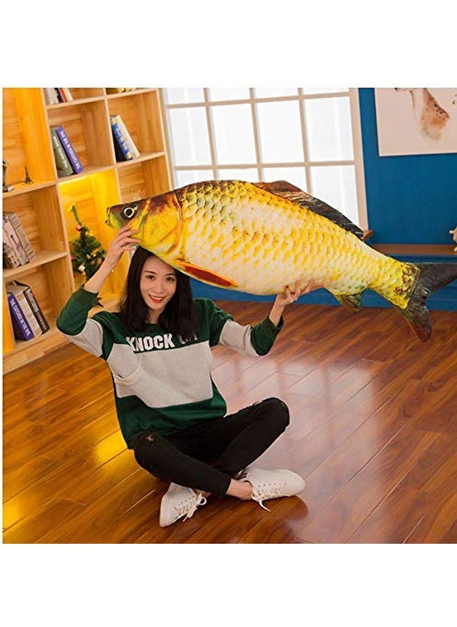JULAN 3D Giant Soft Fish Cushion Pillow Carp Plush Pillow Stuffed Toy Throw Pillow for Home Decoration Gift Kids Pillow Stuffed Animal Toy (31inch/ 77cm)