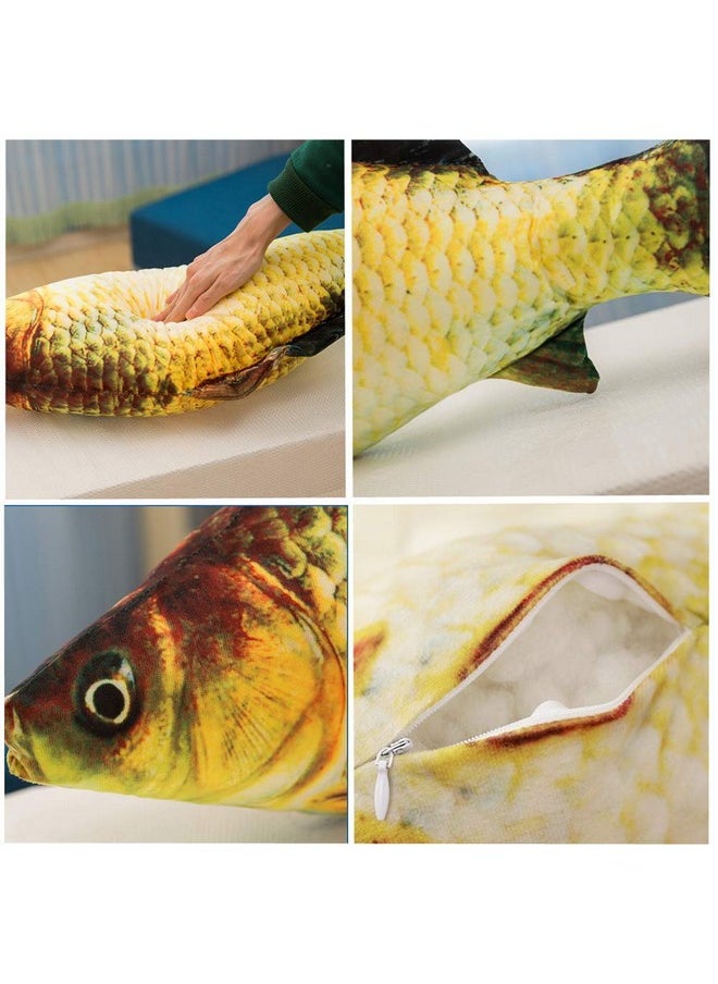 JULAN 3D Giant Soft Fish Cushion Pillow Carp Plush Pillow Stuffed Toy Throw Pillow for Home Decoration Gift Kids Pillow Stuffed Animal Toy (31inch/ 77cm)