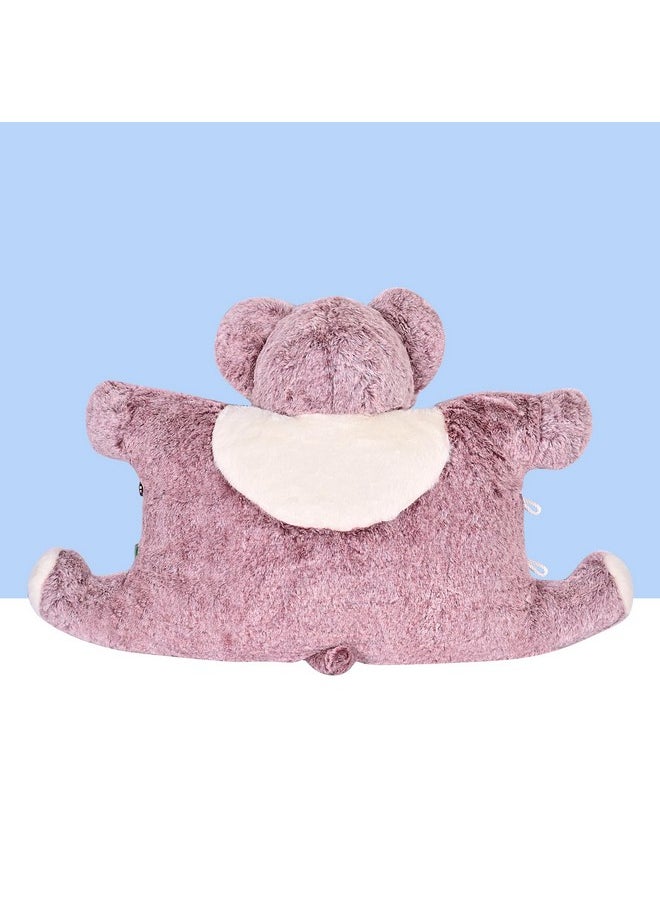 BESTIES Premium Fur Elephant Soft Toy Cum Pillow Marron - Height 45 cm