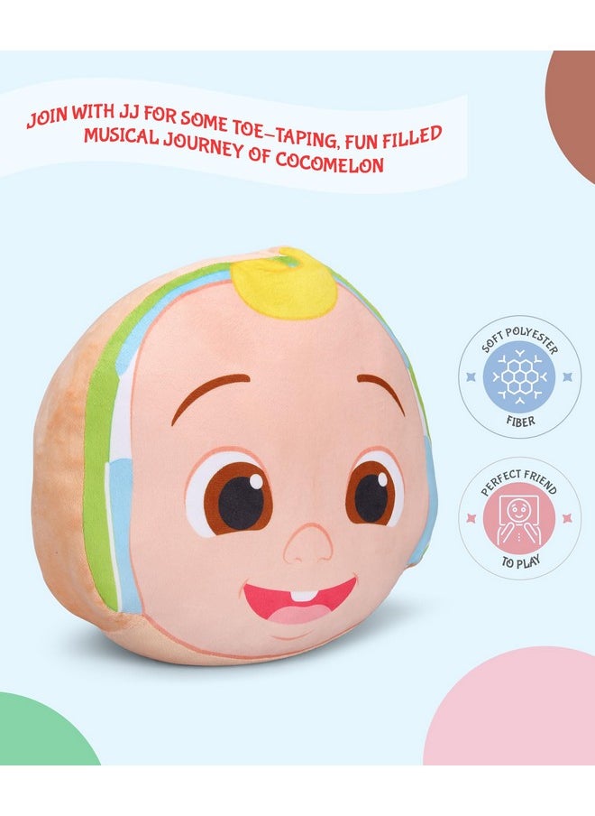 Cocomelon JJ Face Cushion with Headphones - Huggable Pillow for Young Ones