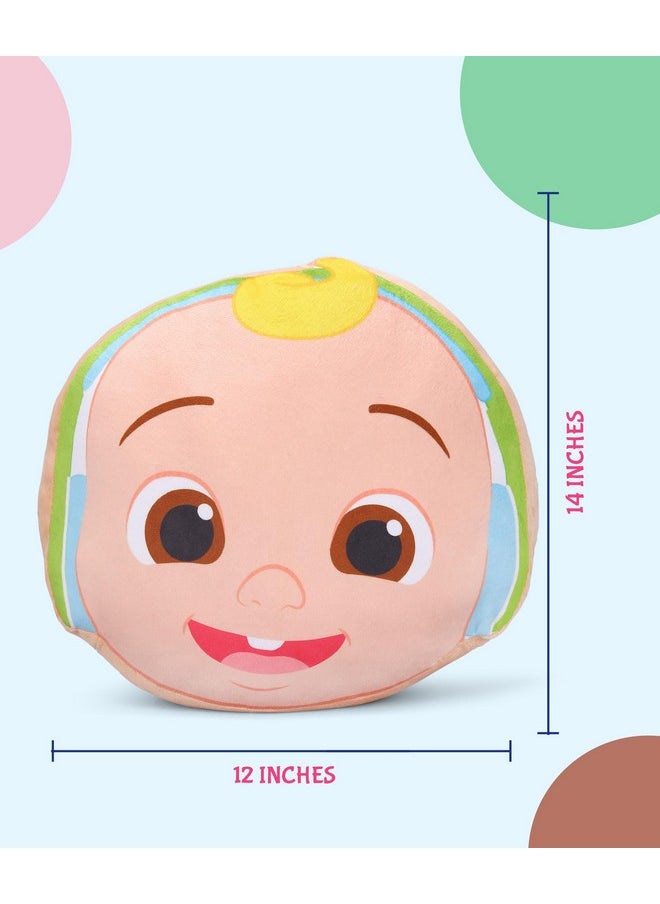 Cocomelon JJ Face Cushion with Headphones - Huggable Pillow for Young Ones