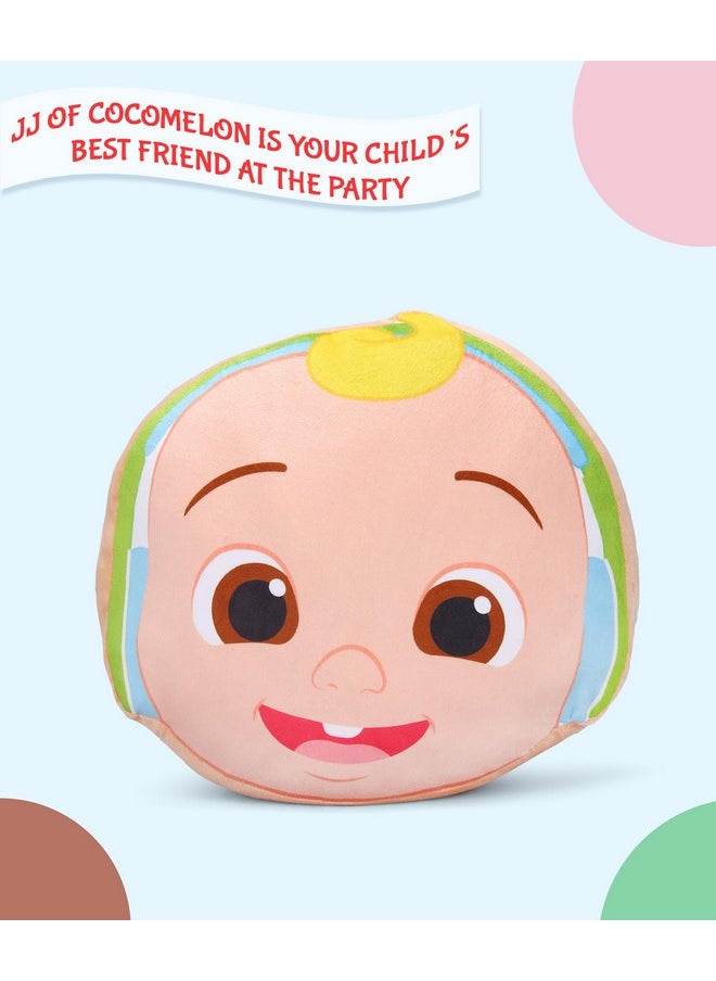 Cocomelon JJ Face Cushion with Headphones - Huggable Pillow for Young Ones