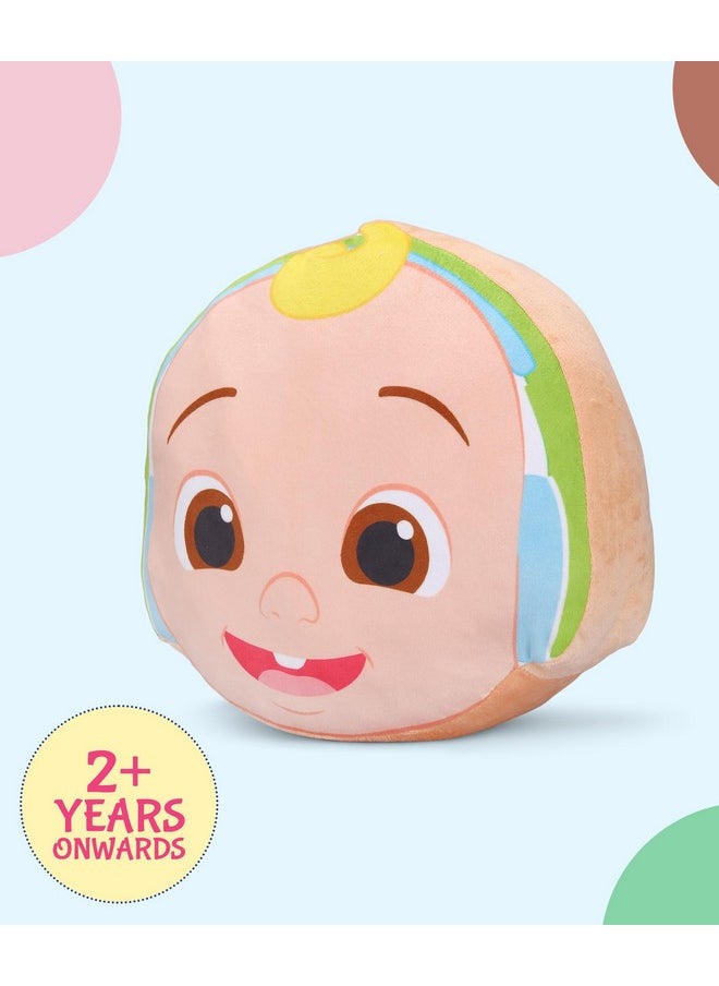 Cocomelon JJ Face Cushion with Headphones - Huggable Pillow for Young Ones