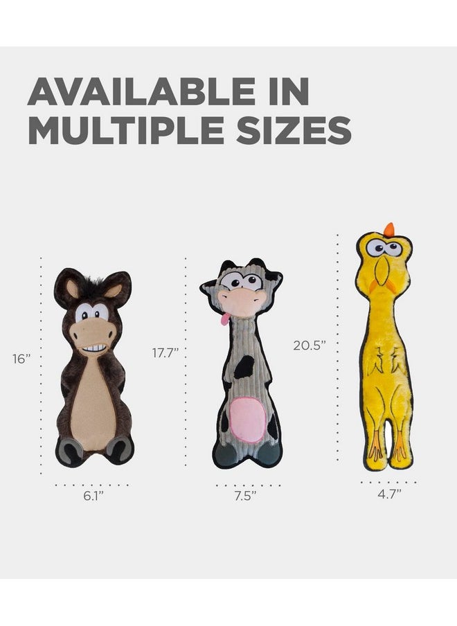 Outward Hound Floppyz Donkey Squeaky Dog Toy, Brown, Medium