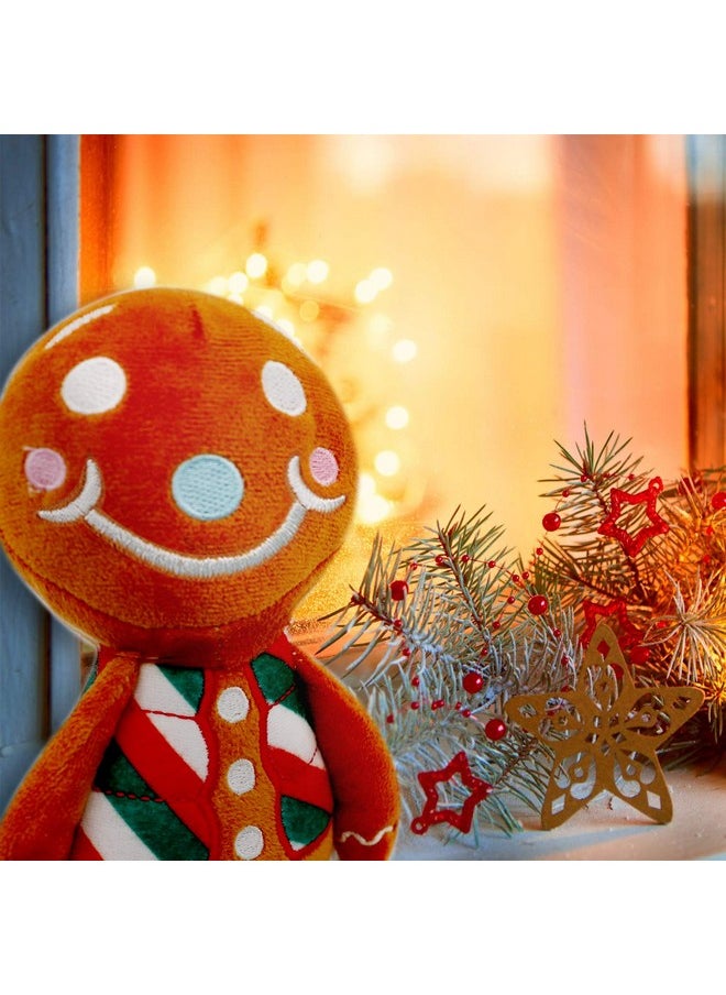 VICARKO Christmas Dog Toys, Plush Squeaky Gifts for Large Medium Small Dogs, Durable Chew Toy, Holiday Stocking, Gingerbread Man, Small 7.5 x 4.5”
