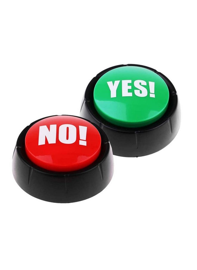STOBOK Talking Buttons 2Pcs Yes Button and No Button with Sound, Dog Buttons for Communication Answer Buzzers Set Dog Talking Button Set Noise Button Toys Dog Talking Button Set