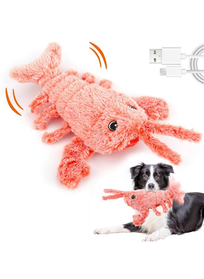 Mity rain Interactive Dog Toys, Wiggly Lobster Dog Toy to Keep Them Busy, Moving Dog Toys for Indoor&Outdoor, Rechargeable Floppy Pet Toys for Small Medium Large Dogs, Plush Squeaky Dog Toys