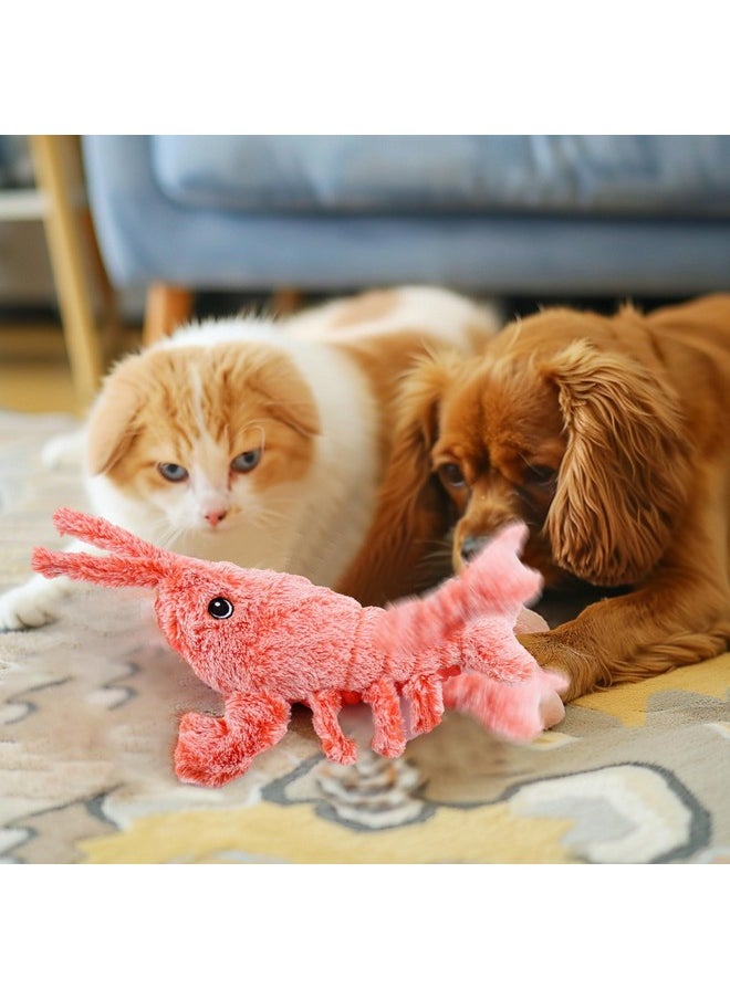 Mity rain Interactive Dog Toys, Wiggly Lobster Dog Toy to Keep Them Busy, Moving Dog Toys for Indoor&Outdoor, Rechargeable Floppy Pet Toys for Small Medium Large Dogs, Plush Squeaky Dog Toys