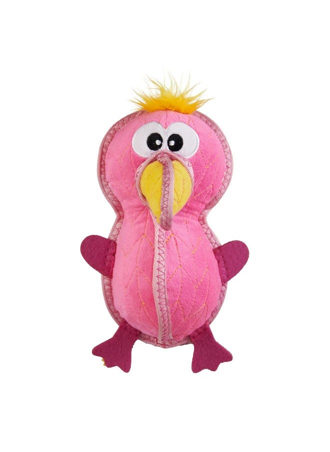 Outward Hound Xtreme Seamz Flamingo Squeaky Durable Dog Toy