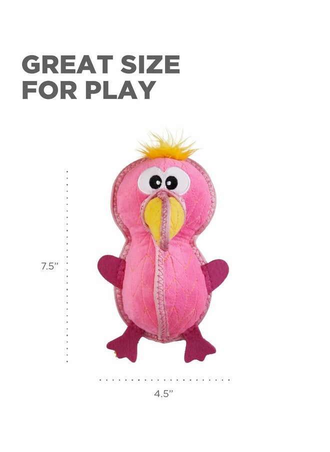 Outward Hound Xtreme Seamz Flamingo Squeaky Durable Dog Toy