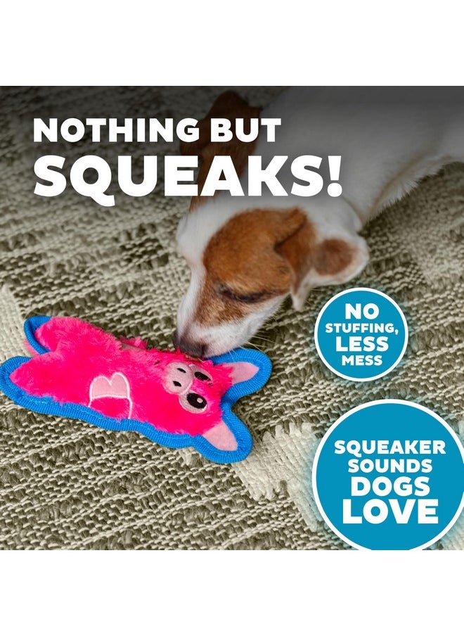 Outward Hound Durablez Tough Plush Squeaky Dog Toy, Pig, Pink, XS