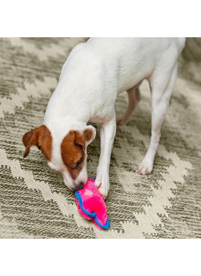 Outward Hound Durablez Tough Plush Squeaky Dog Toy, Pig, Pink, XS