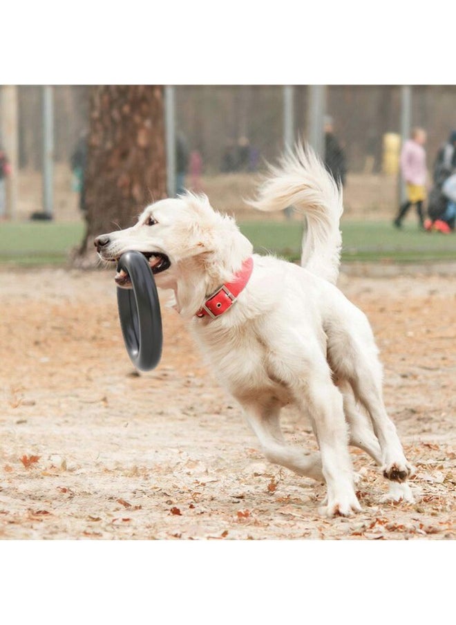 WeTest Dog Chew Circle Toys for Aggressive Chewers, Durable Non-Toxic Natural Rubber （Orange） (LJ-ZLK-112903)