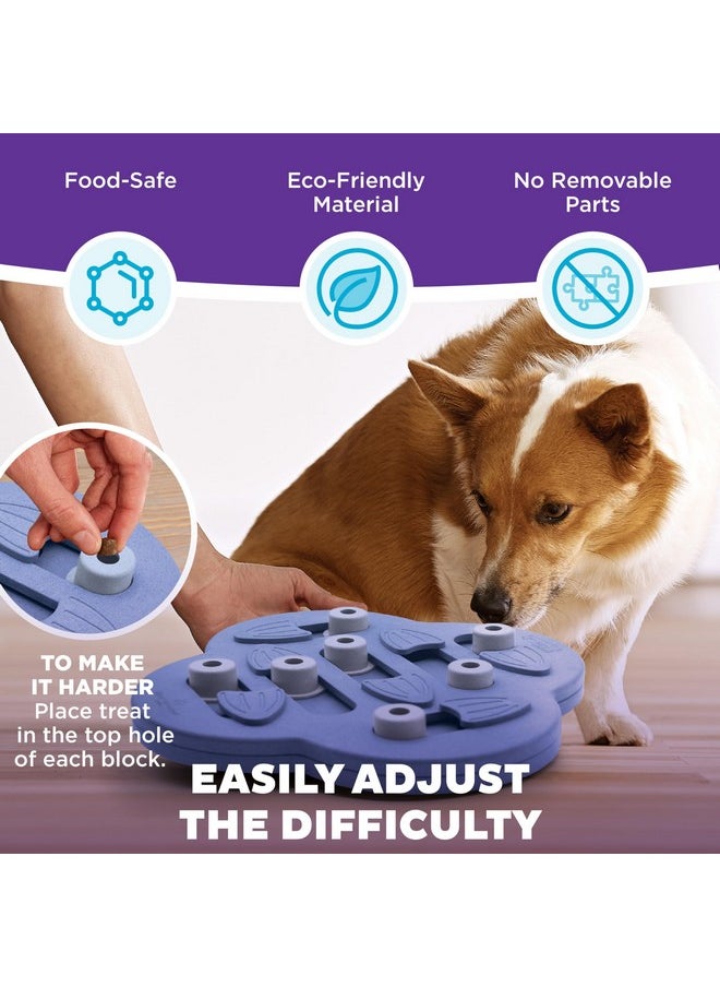 Outward Hound by Nina Ottosson Dog Hide N' Slide Treat Puzzle Enrichment Toy, Level 2 Intermediate, Purple, Composite