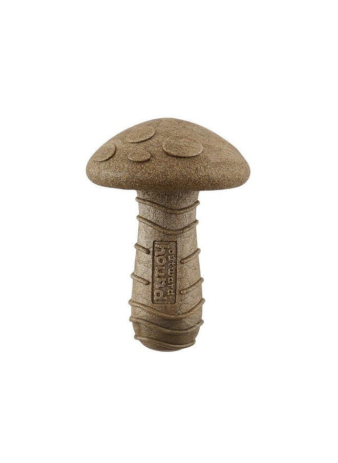 Outward Hound Dogwood Mushroom Durable Dog Chew Toy, Peanut Butter Scent, Medium