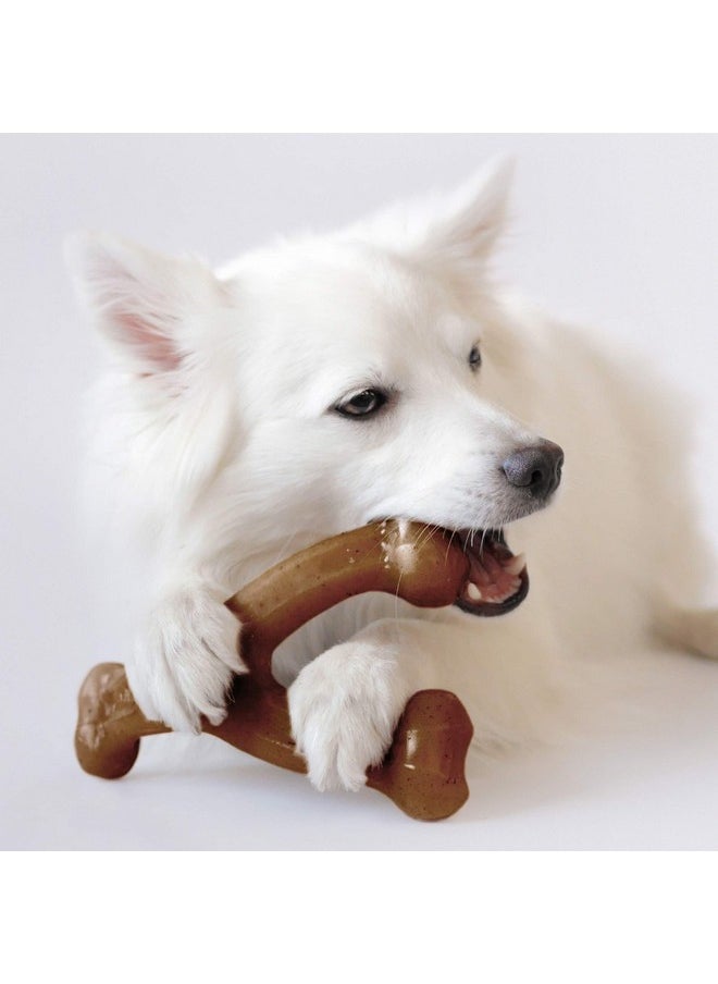 Pawsindia Benebone Wishbone Durable Dog Chew Toy for Aggressive Chewers|Real Peanut Medium for All Breeds