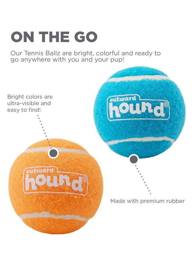 Outward Hound Tennis Ballz Fetch Dog Toy, 4-Pack