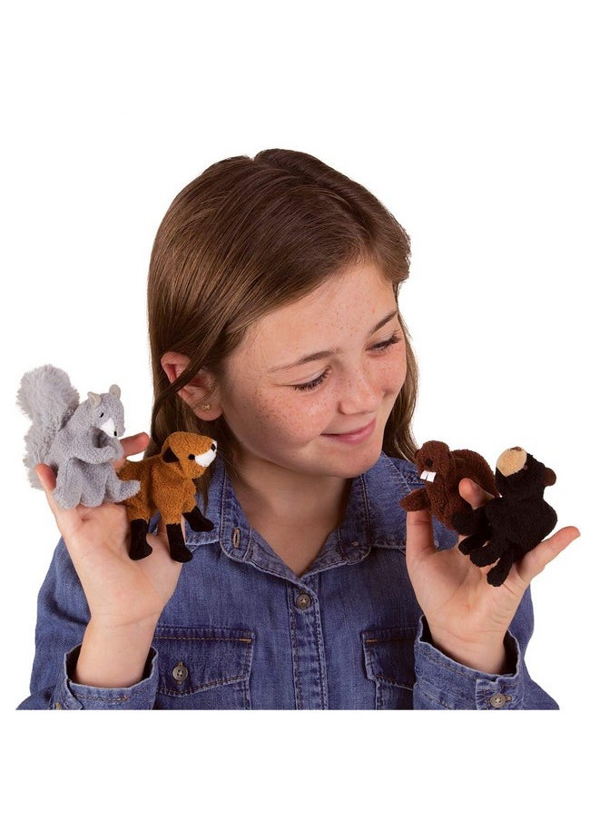Folkmanis Woodland Animal Finger Puppet Set, Multicolor, 8