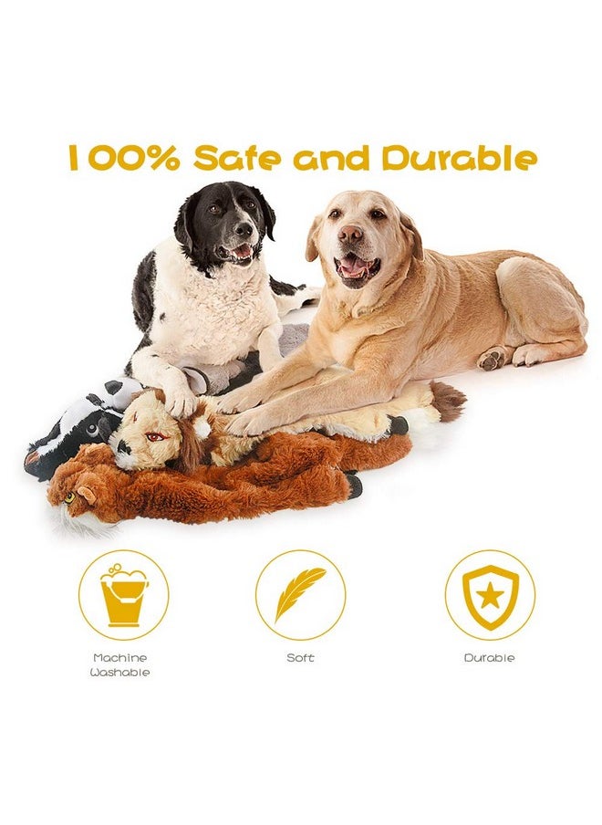 FIREOR Dog Squeak Toys, No Stuffing Plush Dogs Chew Toy for Small Medium Large Breed Chewer Squeaky Pet Supplies Tough Durable Puppy Teething Chewing Interactive to Keep Them Busy Best Birthday Gift
