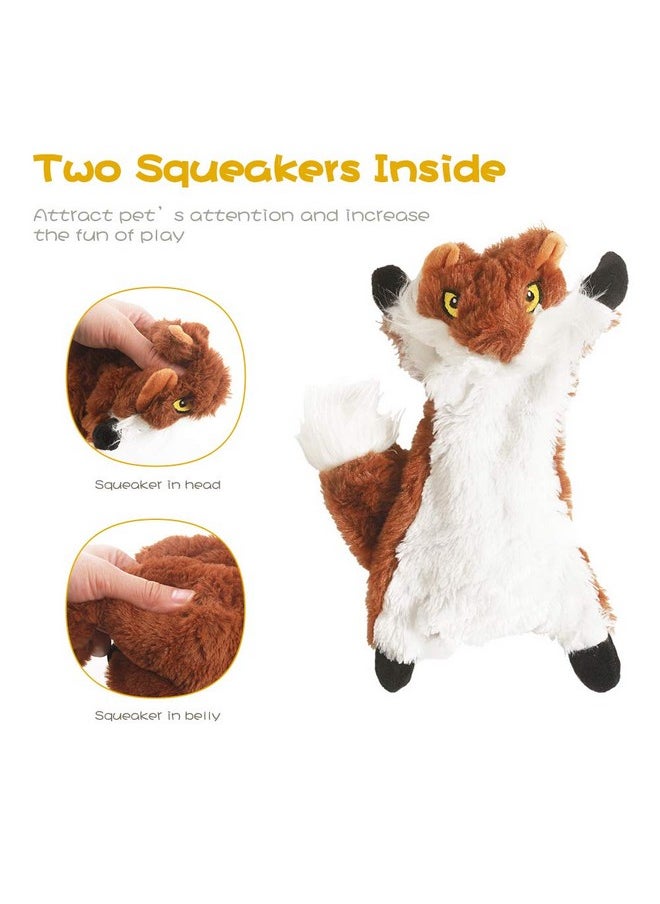 FIREOR Dog Squeak Toys, No Stuffing Plush Dogs Chew Toy for Small Medium Large Breed Chewer Squeaky Pet Supplies Tough Durable Puppy Teething Chewing Interactive to Keep Them Busy Best Birthday Gift
