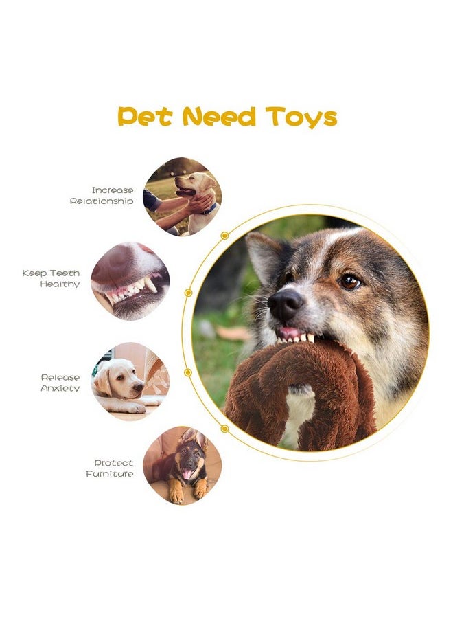 FIREOR Dog Squeak Toys, No Stuffing Plush Dogs Chew Toy for Small Medium Large Breed Chewer Squeaky Pet Supplies Tough Durable Puppy Teething Chewing Interactive to Keep Them Busy Best Birthday Gift