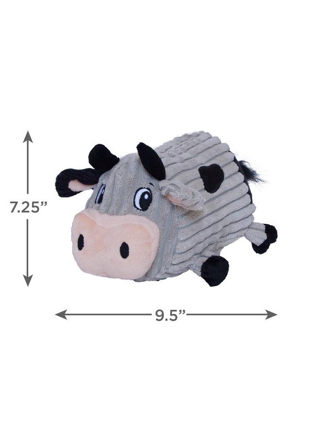 Outward Hound Fattiez Cow Plush Squeaky Dog Toy, Medium
