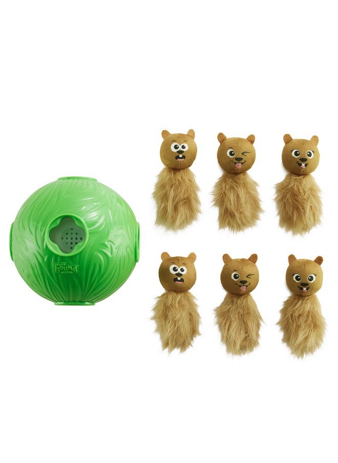 Outward Hound Nina Ottosson Dog Snuffle N' Treat Ball Interactive Treat Ball Dog Puzzle Dog Enrichment Dog Toy, Level 2 Intermediate, Green, Large