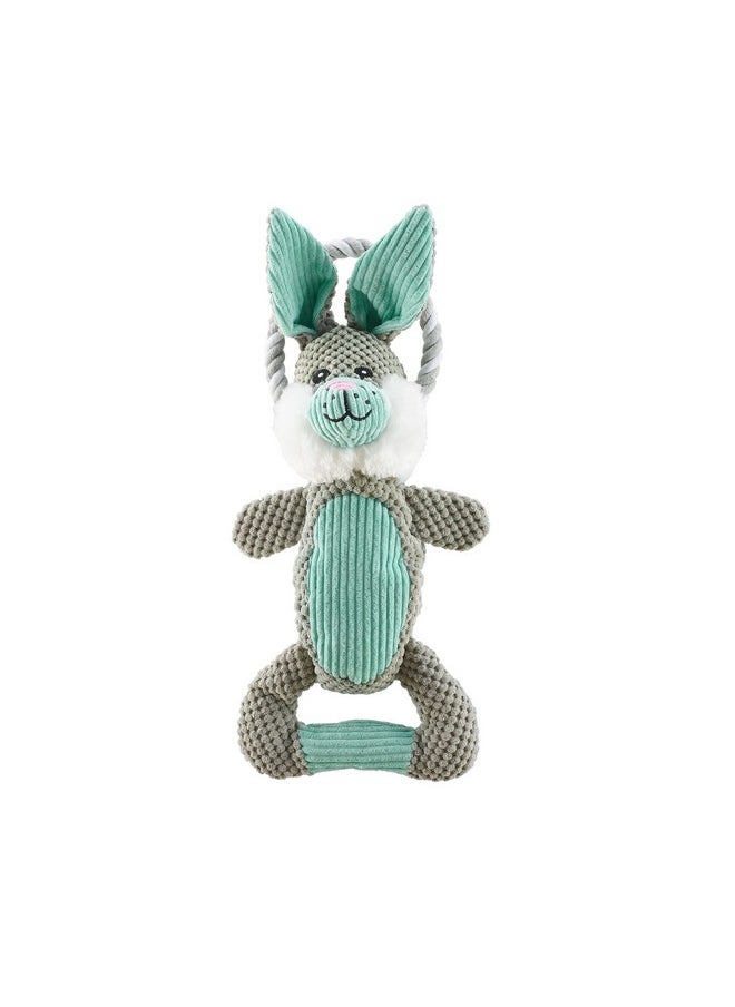 Outward Hound Scrunch Bunch Bunny Interactive Plush Squeaky Dog Tug Toy