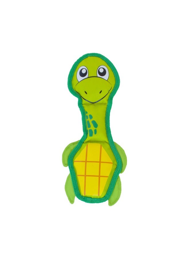 Outward Hound Fire Biterz Turtle Plush Firehose Material Interactive Dog Toy, Medium
